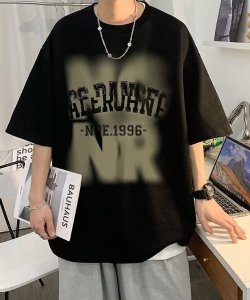 link lot(リンクロット)の「かすれロゴプリントビッグT(Tシャツ/カットソー・メンズ・ホワイト/ブラック・M)」の9枚目の写真