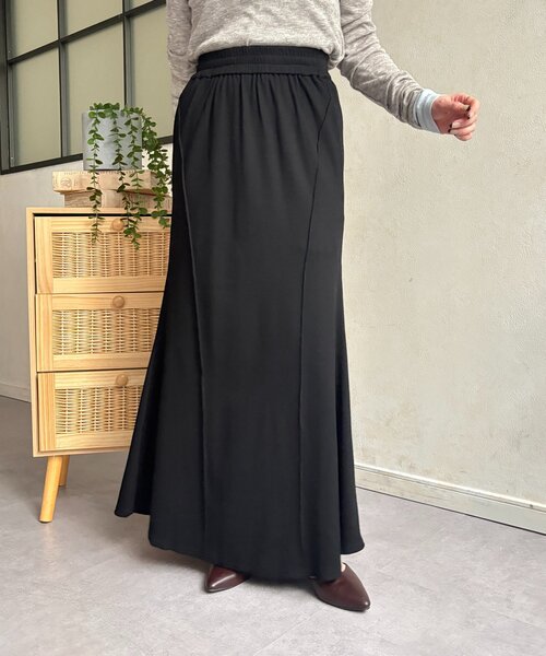 Thevon（ゼボン）の「リブマーメイドスカート（スカート・レディース・ライトグレー/ブラック/ブラウン・M/S）」の4枚目の写真