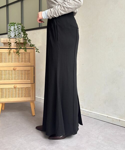 Thevon（ゼボン）の「リブマーメイドスカート（スカート・レディース・ライトグレー/ブラック/ブラウン・M/S）」の5枚目の写真