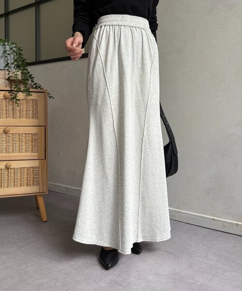 Thevon（ゼボン）の「リブマーメイドスカート（スカート・レディース・ライトグレー/ブラック/ブラウン・M/S）」の17枚目の写真