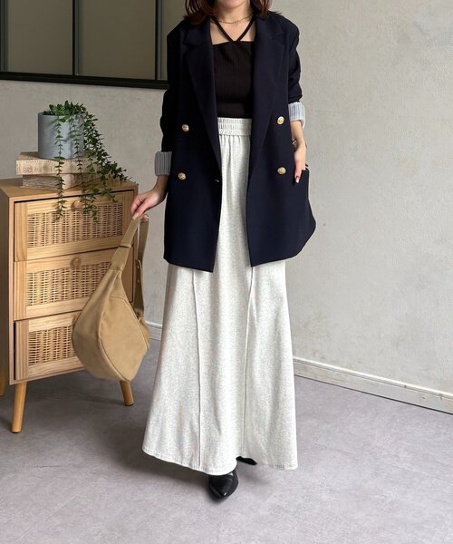 Thevon（ゼボン）の「リブマーメイドスカート（スカート・レディース・ライトグレー/ブラック/ブラウン・M/S）」の18枚目の写真