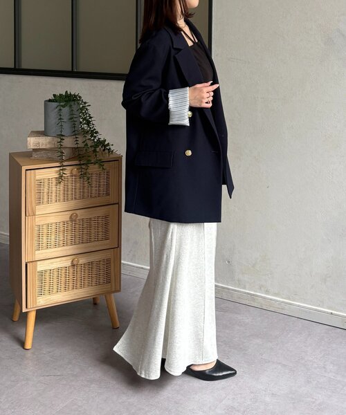 Thevon（ゼボン）の「リブマーメイドスカート（スカート・レディース・ライトグレー/ブラック/ブラウン・M/S）」の21枚目の写真