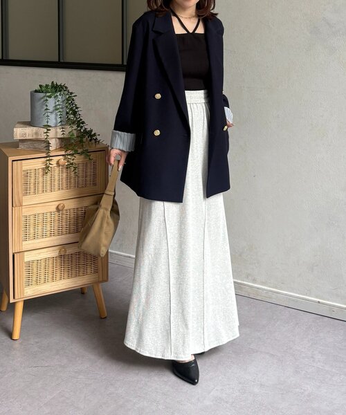 Thevon（ゼボン）の「リブマーメイドスカート（スカート・レディース・ライトグレー/ブラック/ブラウン・M/S）」の22枚目の写真