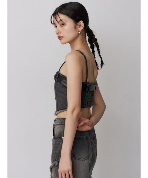 MURUA（ムルーア）の「【セットアップ対応】デニムビスチェ（その他トップス・レディース・ブルー/ブラック・FREE）」の8枚目の写真