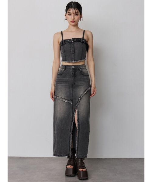 MURUA（ムルーア）の「【セットアップ対応】デニムビスチェ（その他トップス・レディース・ブルー/ブラック・FREE）」の9枚目の写真