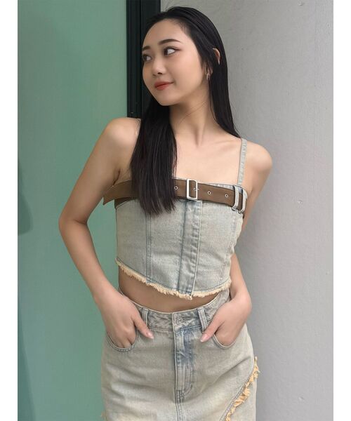 MURUA（ムルーア）の「【セットアップ対応】デニムビスチェ（その他トップス・レディース・ブルー/ブラック・FREE）」の18枚目の写真