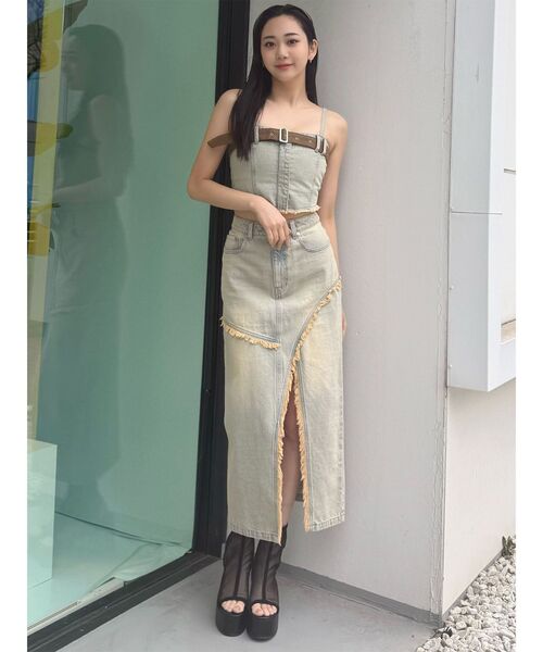 MURUA（ムルーア）の「【セットアップ対応】デニムビスチェ（その他トップス・レディース・ブルー/ブラック・FREE）」の20枚目の写真