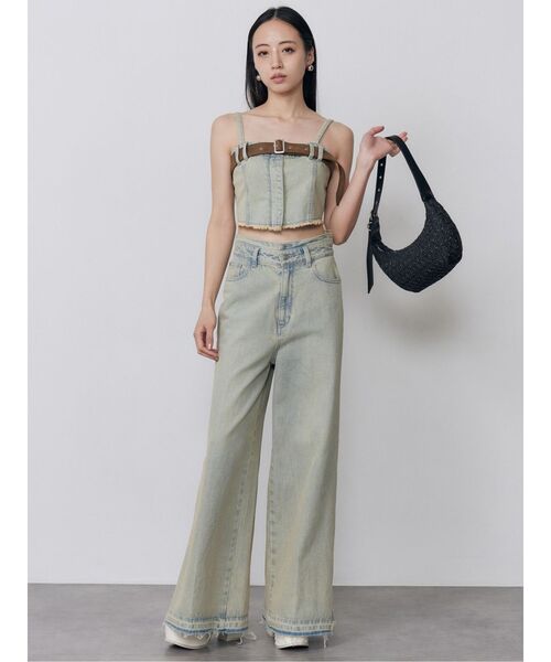 MURUA(ムルーア)の「【セットアップ対応】デニムビスチェ 夏服(その他トップス・レディース・ブルー/ブラック・FREE)」の6枚目の写真