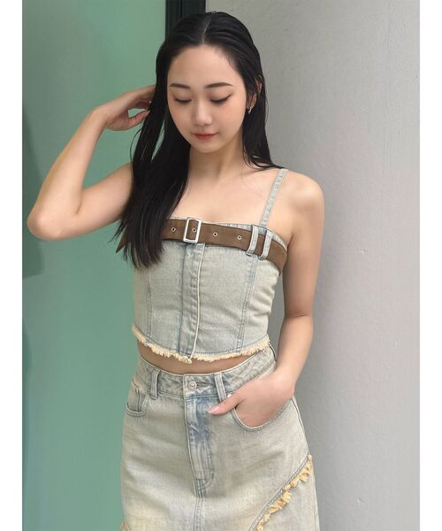 MURUA(ムルーア)の「【セットアップ対応】デニムビスチェ 夏服(その他トップス・レディース・ブルー/ブラック・FREE)」の10枚目の写真