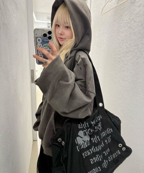 HOODHOOD(フッドフッド)の「アウトオブディスフード アイレットショルダーバッグ カーキ(ショルダーバッグ・メンズ・その他・FREE)」の8枚目の写真