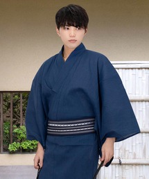 KYOETSU（キョウエツ）の「メンズ 楊柳浴衣 3点セット ( 浴衣 + 帯 + 腰紐 )（浴衣）」