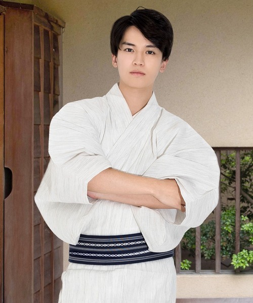 KYOETSU(キョウエツ)の「メンズ 楊柳浴衣 3点セット ( 浴衣 + 帯 + 腰紐 )(浴衣・メンズ・その他6/その他4/その他7/その他8/その他1/その他2/その他3・M/L/LL/3L)」の6枚目の写真
