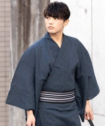 KYOETSU（キョウエツ）の「メンズ 楊柳浴衣 3点セット ( 浴衣 + 帯 + 腰紐 )（浴衣）」