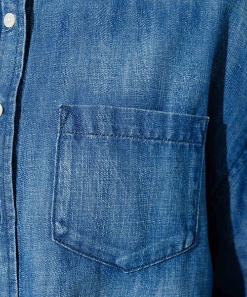 Healthy denim(ヘルシーデニム)の「【Healthy denim / ヘルシーデニム】Breezy Rosehip/半袖デニムシャツ/デニム【WEB限定】(シャツ/ブラウス・レディース・インディゴブルー・フリー)」の13枚目の写真