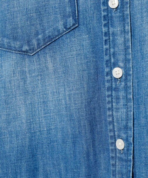 Healthy denim(ヘルシーデニム)の「【Healthy denim / ヘルシーデニム】Breezy Rosehip/半袖デニムシャツ/デニム【WEB限定】(シャツ/ブラウス・レディース・インディゴブルー・フリー)」の14枚目の写真