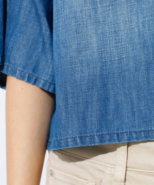 Healthy denim(ヘルシーデニム)の「【Healthy denim / ヘルシーデニム】Breezy Rosehip/半袖デニムシャツ/デニム【WEB限定】(シャツ/ブラウス・レディース・インディゴブルー・フリー)」の15枚目の写真