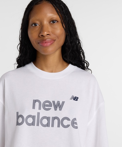 NEW BALANCE(ニューバランス)の「ジャージグラフィックTシャツ(Tシャツ/カットソー・レディース・ホワイト/ライトピンク/ブラック・X-LARGE/LARGE/MEDIUM/SMALL)」の17枚目の写真