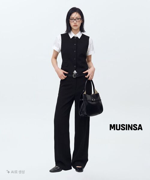 MUSINSA STANDARD WOMAN（ムシンサスタンダードウーマン）の「ウィメンズリラックスドソフトポプリン半袖シャツ[ホワイト]（シャツ/ブラウス・レディース・その他・X-SMALL/MEDIUM/LARGE/SMALL）」の5枚目の写真