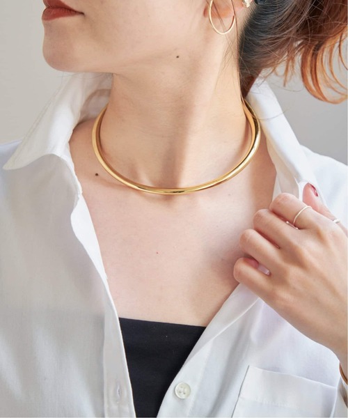 Spick & Span(スピックアンドスパン)の「《追加2》AEC PARIS / エーイーシー 別注パイプCチョーカー(ネックレス・レディース・ゴールド・FREE)」の1枚目の写真