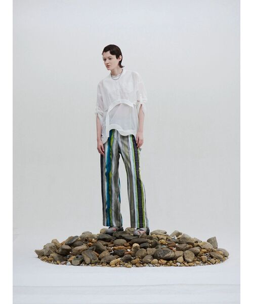 UN3D.（アンスリード）の「TIE-DYE STRIPE PT / タイダイストライプパンツ（その他パンツ・レディース・ライム/ブラック・38/36）」の3枚目の写真