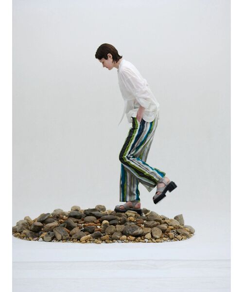 UN3D.（アンスリード）の「TIE-DYE STRIPE PT / タイダイストライプパンツ（その他パンツ・レディース・ライム/ブラック・38/36）」の5枚目の写真