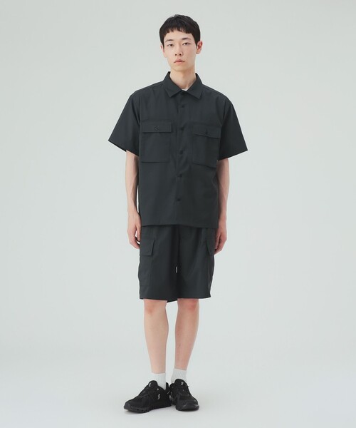BEAMS HEART(ビームスハート)の「【7/31値下げ】ストレッチツイル ダブルポケット ミリタリーシャツ(UVカット・接触冷感・撥水・遮熱)(シャツ/ブラウス・メンズ・ブラック/オリーブ・SMALL/MEDIUM/LARGE)」の8枚目の写真