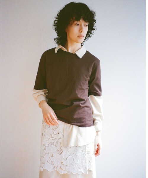 green label relaxing(グリーンレーベルリラクシング)の「<SEASONAL COLLECTION>2WAY レース キャミソール(シャツ/ブラウス・レディース・ホワイト/ブラック・FREE)」の4枚目の写真