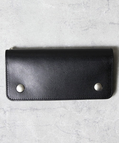 UNIVERSAL OVERALL(ユニバーサルオーバーオール)の「トラッカーウォレット ロング 栃木レザー 日本製(財布・メンズ・ブラック・FREE)」の1枚目の写真