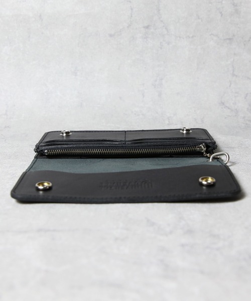 UNIVERSAL OVERALL(ユニバーサルオーバーオール)の「トラッカーウォレット ロング 栃木レザー 日本製(財布・メンズ・ブラック・FREE)」の15枚目の写真