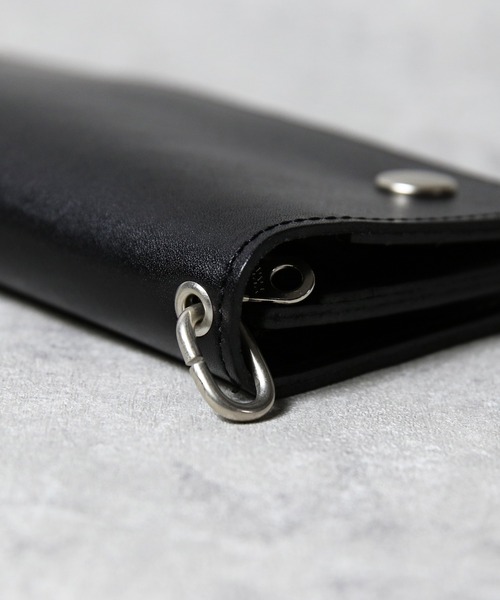 UNIVERSAL OVERALL(ユニバーサルオーバーオール)の「トラッカーウォレット ロング 栃木レザー 日本製(財布・メンズ・ブラック・FREE)」の18枚目の写真