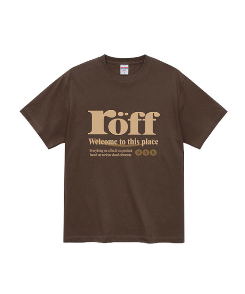 RANDOMOFF(ランダムオフ)の「RÖFF TYPE PLAY T-SHIRT (6color)(Tシャツ/カットソー・メンズ・ブラウン/ピンク/イエロー/ブルー/ミント/ダークアッシュ・SMALL/MEDIUM/LARGE/X-LARGE)」の3枚目の写真