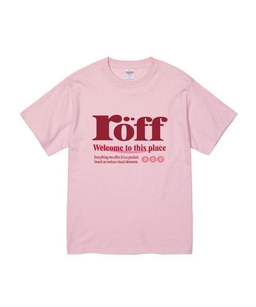 RANDOMOFF(ランダムオフ)の「RÖFF TYPE PLAY T-SHIRT (6color)(Tシャツ/カットソー・メンズ・ブラウン/ピンク/イエロー/ブルー/ミント/ダークアッシュ・SMALL/MEDIUM/LARGE/X-LARGE)」の1枚目の写真