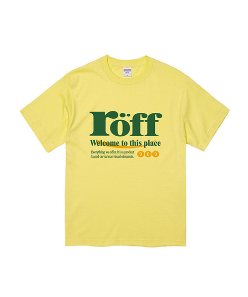 RANDOMOFF(ランダムオフ)の「RÖFF TYPE PLAY T-SHIRT (6color)(Tシャツ/カットソー・メンズ・ブラウン/ピンク/イエロー/ブルー/ミント/ダークアッシュ・SMALL/MEDIUM/LARGE/X-LARGE)」の6枚目の写真