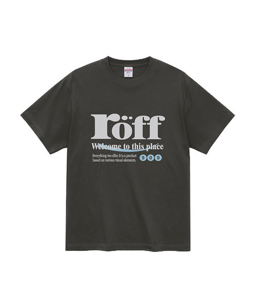 RANDOMOFF(ランダムオフ)の「RÖFF TYPE PLAY T-SHIRT (6color)(Tシャツ/カットソー・メンズ・ブラウン/ピンク/イエロー/ブルー/ミント/ダークアッシュ・SMALL/MEDIUM/LARGE/X-LARGE)」の2枚目の写真