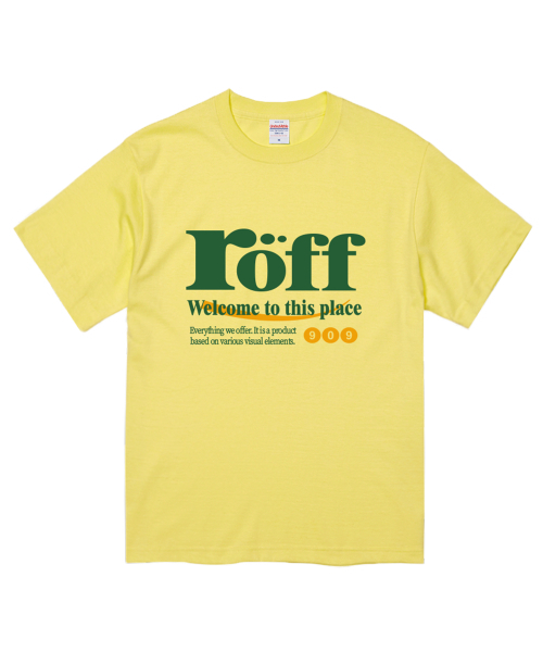 RANDOMOFF(ランダムオフ)の「RÖFF TYPE PLAY T-SHIRT (6color)(Tシャツ/カットソー・メンズ・ブラウン/ピンク/イエロー/ブルー/ミント/ダークアッシュ・SMALL/MEDIUM/LARGE/X-LARGE)」の8枚目の写真