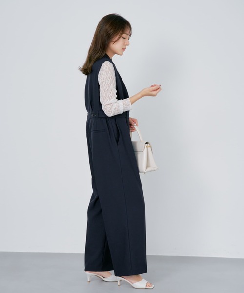 COHINA(コヒナ)の「ストレッチレースボートネックトップス 【低身長・小柄女性】(Tシャツ/カットソー・レディース・ブラック/ホワイト・ONE SIZE)」の13枚目の写真