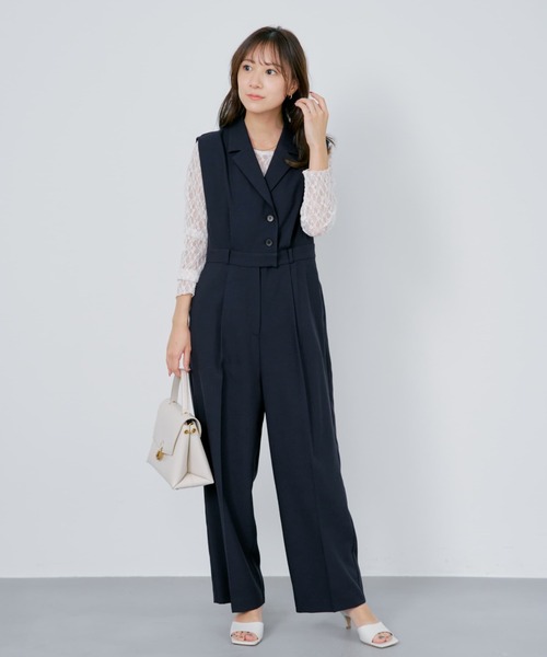 COHINA(コヒナ)の「ストレッチレースボートネックトップス 【低身長・小柄女性】(Tシャツ/カットソー・レディース・ブラック/ホワイト・ONE SIZE)」の12枚目の写真