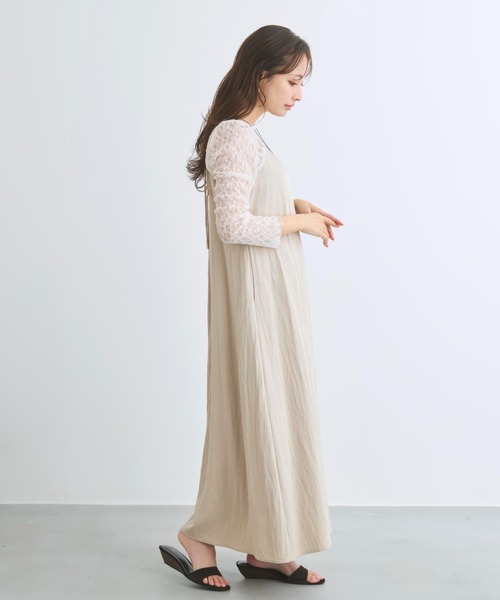COHINA(コヒナ)の「ストレッチレースボートネックトップス 【低身長・小柄女性】(Tシャツ/カットソー・レディース・ブラック/ホワイト・ONE SIZE)」の19枚目の写真