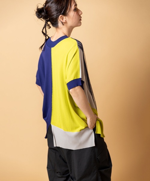 OSMOSIS（オズモーシス）の「2WAY切替ニットプルオーバー（ニット/セーター・レディース・ホワイト/ライトグリーン/ブラック・ONE SIZE）」の10枚目の写真