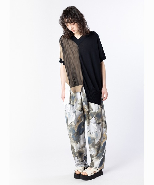 OSMOSIS（オズモーシス）の「2WAY切替ニットプルオーバー（ニット/セーター・レディース・ホワイト/ライトグリーン/ブラック・ONE SIZE）」の12枚目の写真