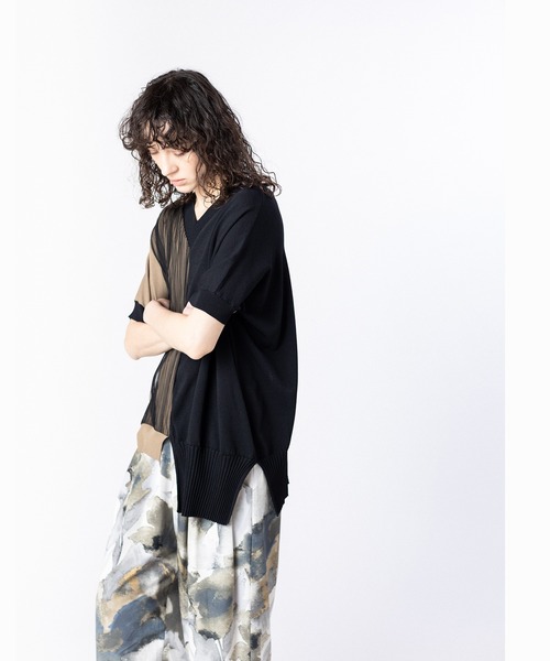 OSMOSIS（オズモーシス）の「2WAY切替ニットプルオーバー（ニット/セーター・レディース・ホワイト/ライトグリーン/ブラック・ONE SIZE）」の14枚目の写真