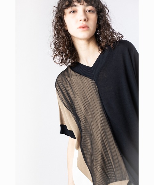 OSMOSIS（オズモーシス）の「2WAY切替ニットプルオーバー（ニット/セーター・レディース・ホワイト/ライトグリーン/ブラック・ONE SIZE）」の15枚目の写真