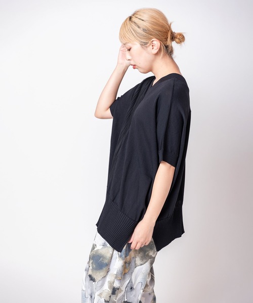 OSMOSIS（オズモーシス）の「2WAY切替ニットプルオーバー（ニット/セーター・レディース・ホワイト/ライトグリーン/ブラック・ONE SIZE）」の17枚目の写真