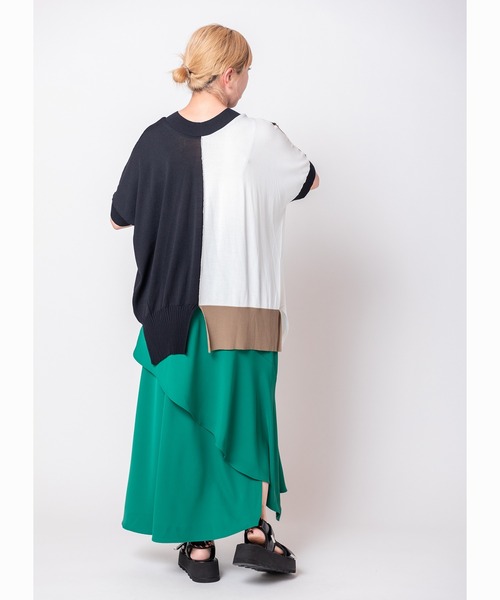 OSMOSIS（オズモーシス）の「2WAY切替ニットプルオーバー（ニット/セーター・レディース・ホワイト/ライトグリーン/ブラック・ONE SIZE）」の22枚目の写真