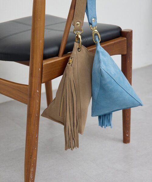 GALLARDAGALANTE(ガリャルダガランテ)の「【Maurizio Taiuti】トライアングルバッグ(ハンドバッグ・レディース・ブルー/サンドベージュ・FREE)」の3枚目の写真