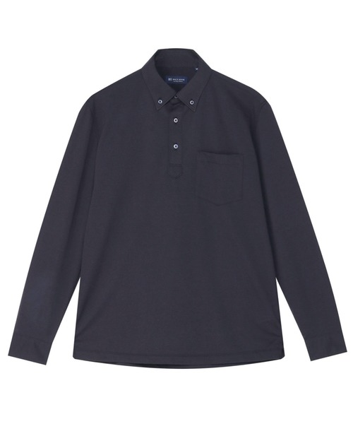 TOKYO SHIRTS(トウキョウシャツ)の「ビズポロ 長袖ポロシャツ(ポロシャツ・メンズ・ネイビー・S/M/LL/XL)」の1枚目の写真