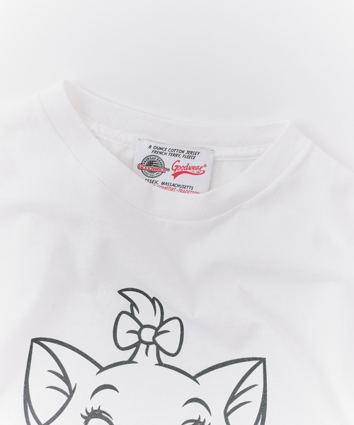 Disney（ディズニー）の「【 GOODWEAR / グッドウェア 】 Disney Vintage Collection CAT Tee Series MARIE CAT TEE /  おしゃれキャット マリー　TEE（Tシャツ/カットソー・レディース・ホワイト/ライトグレー/ブラック・FREE）」の10枚目の写真
