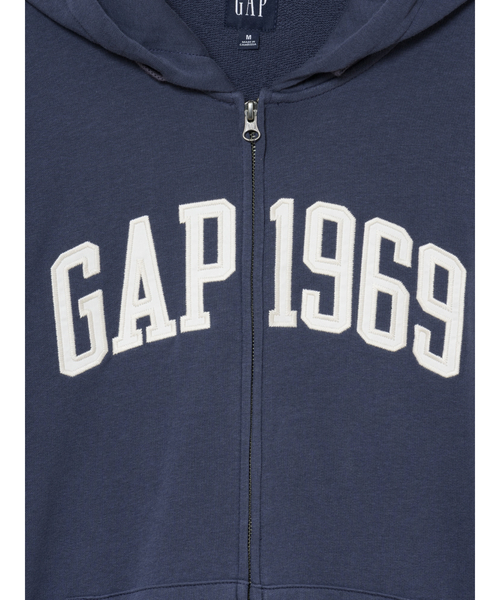GAP（ギャップ）の「フレンチテリー リラックスフィット GAP1969ロゴ ジップアップパーカー（パーカー・メンズ・グレー/ネイビー/イエロー/ブラック/ブルー・XS/L/M/S/XL）」の17枚目の写真