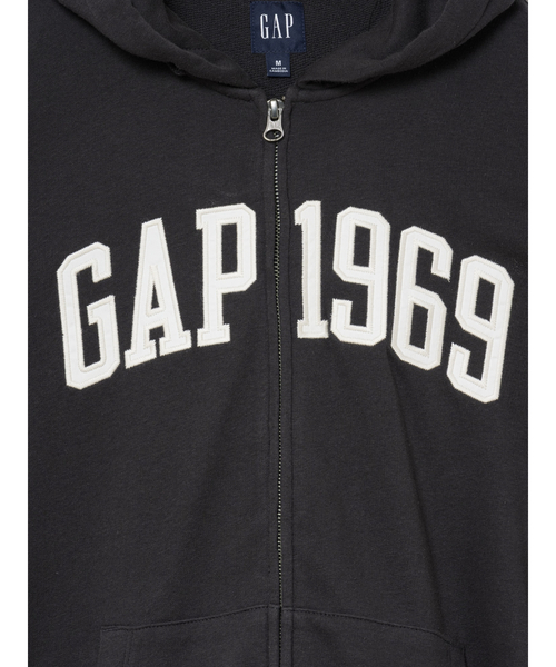 GAP（ギャップ）の「フレンチテリー リラックスフィット GAP1969ロゴ ジップアップパーカー（パーカー・メンズ・グレー/ネイビー/イエロー/ブラック/ブルー・XS/L/M/S/XL）」の14枚目の写真