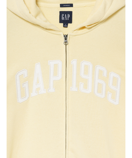 GAP（ギャップ）の「フレンチテリー リラックスフィット GAP1969ロゴ ジップアップパーカー（パーカー・メンズ・グレー/ネイビー/イエロー/ブラック/ブルー・XS/L/M/S/XL）」の13枚目の写真